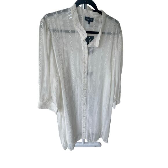 Modcloth Sheer Joy Embroidered Mini Dress NWT 3X - Picture 3 of 8